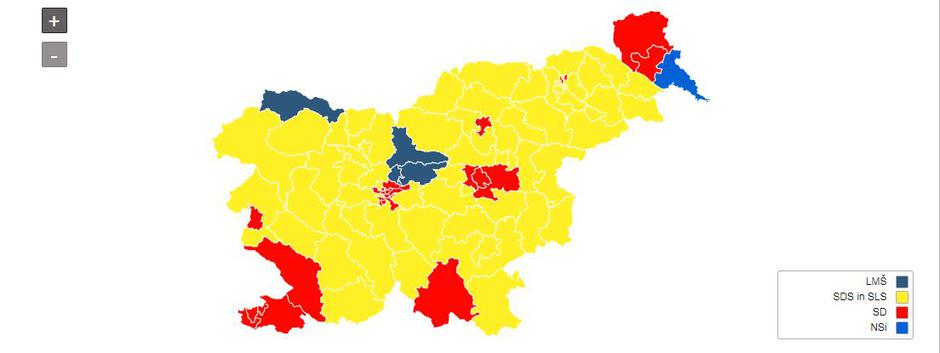 Rezukltati po volilnih okrajih | Avtor: DVK