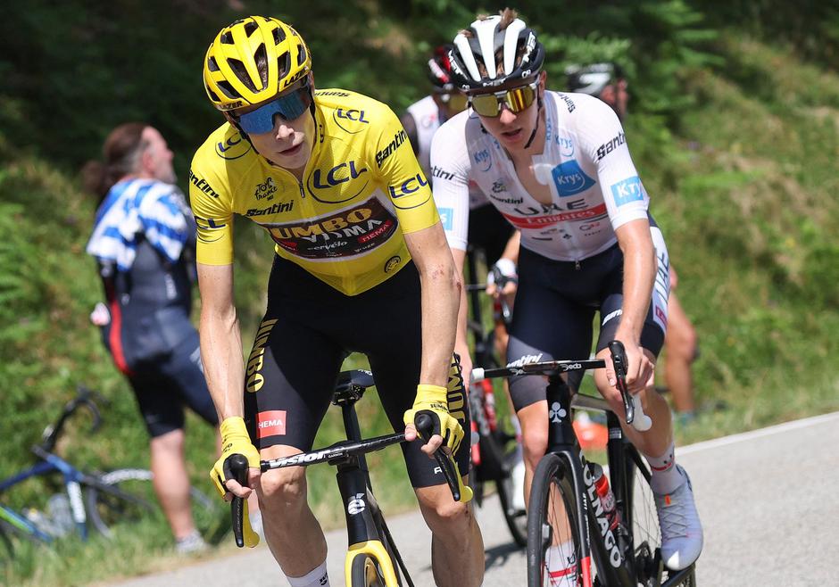 Tadej Pogačar in Jonas Vingegaard | Avtor: Profimedia