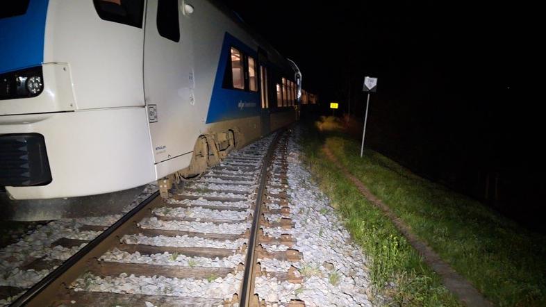 Iztirjenje vlaka na Gorenjskem