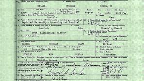 Rojstni list Baracka Obame. (Foto: Reuters)