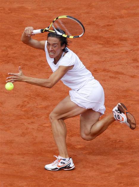 Zmagovalke OP Francije Francesce Schiavone zaradi poškodbe ne bo k nam. (Foto: R