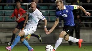 Ragnar Klavan Brečko Estonija Slovenija kvalifikacije za Euro 2016 Tallinn