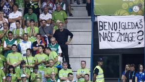 Eurobasket 2013 Slovenija-Hrvaška Udrih napis transparent Celje Zlatorog