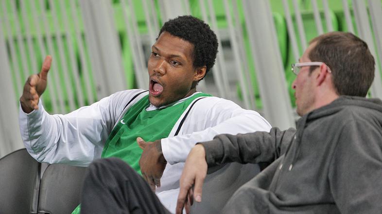 Olimpija Siena trening Stožice Thompson Daneu