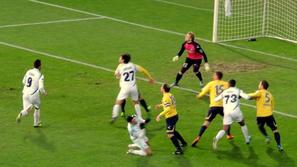 Igralci na tekmi med Celjem in Gorico