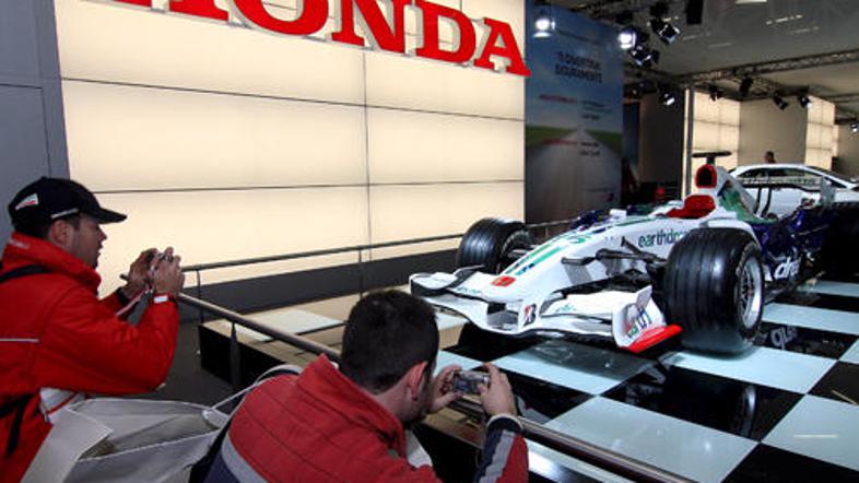 Zadnji Hondin dirkalnik formule 1 je bil decembra na ogled v Bologni.