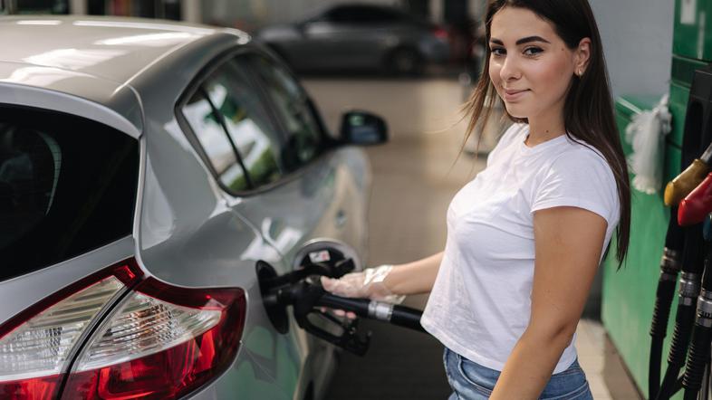 Bencinska črpalka točenje goriva