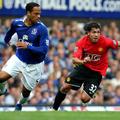 Joleon Lescott (Everton) in Carlos Tevez (Manchester Utd.).