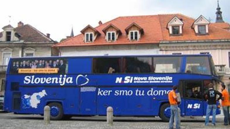 V Novi Sloveniji so se avtobusnih volilnih kampanj lotevali tudi na prejšnjih vo