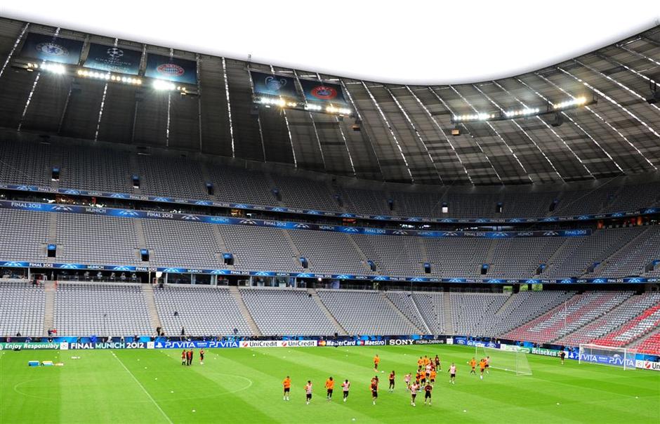 Allianz Arena Chelsea Bayern München Liga prvakov finale trening | Avtor: EPA