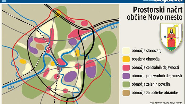 Največ novih stanovanjskih pozidav je predvidenih v severnem in južnem delu mest