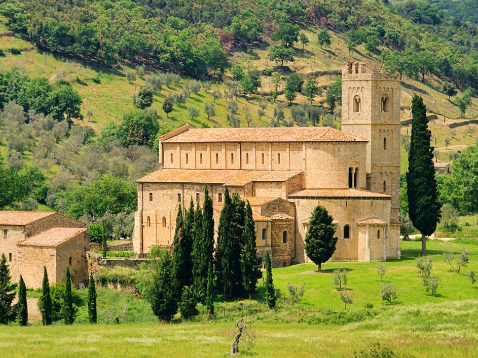 Opatija Sant'Antimo, Toskana, Italija