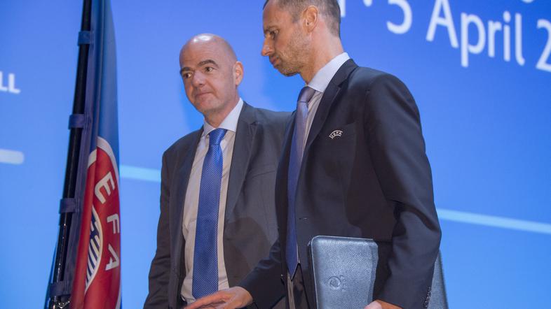 Gianni Infantino in Aleksander Čeferin