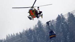 McKennis helikopter reševalci gondola Garmisch Partenkirchen smuk svetovni pokal
