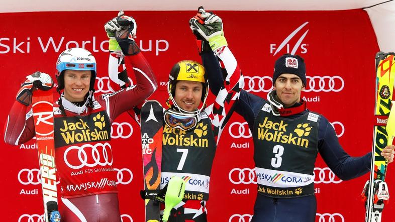Marcel Hirscher Henrik Kristoffersen slalom Kranjska Gora