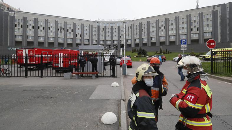 Rusija bolnišnica koronavirus požar