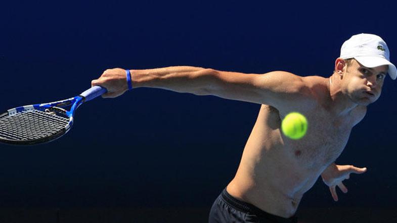 trening Melbourne 2010 Andy Roddick