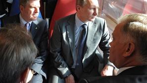 Putin Bach Jakunin MOK Mednarodni olimpijski komite obisk Soči