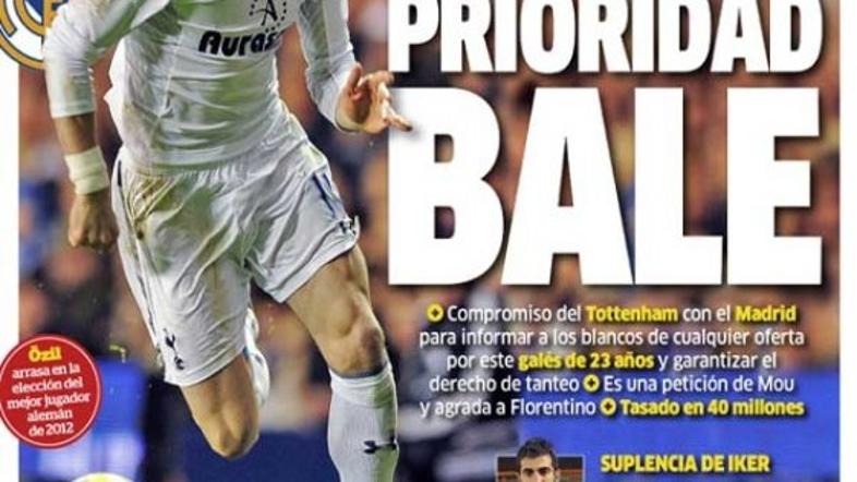 Bale Marca naslovnica Tottenham Real Madrid