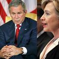 Bush in Clintonova, sicer politična nasprotnika, a najbolj priljublena.