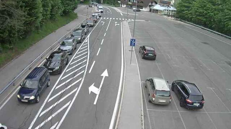 Ljubelj, zastoj pred predorom Ljubelj