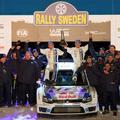 Ogier Ingrassa Volkswagen Polo reli po Švedski Švedska WRC zmaga