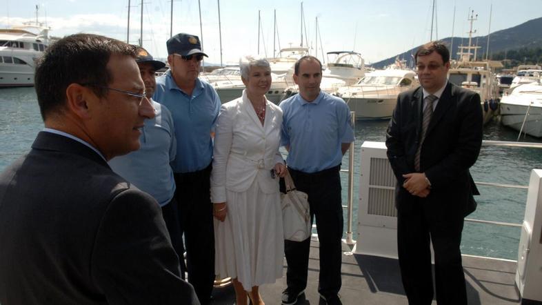Hrvaški premierki Jadranki Kosor in ministru za turizem Damirju Bajsu (skrajno d