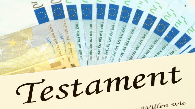 dediščina denar oporoka