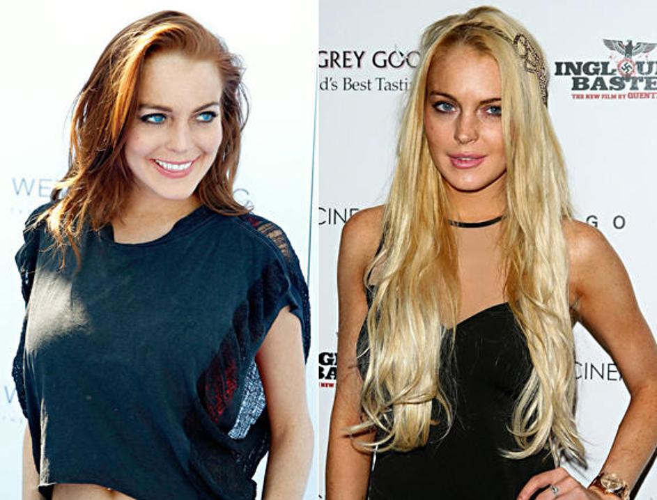 Lindsay Lohan je znana po svojih nenadnih spremembah stila, barve las, tudi...