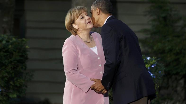 Angela Merkel in Barack Obama