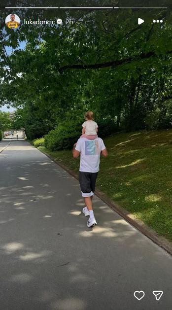 Luka Dončić s hčerkama