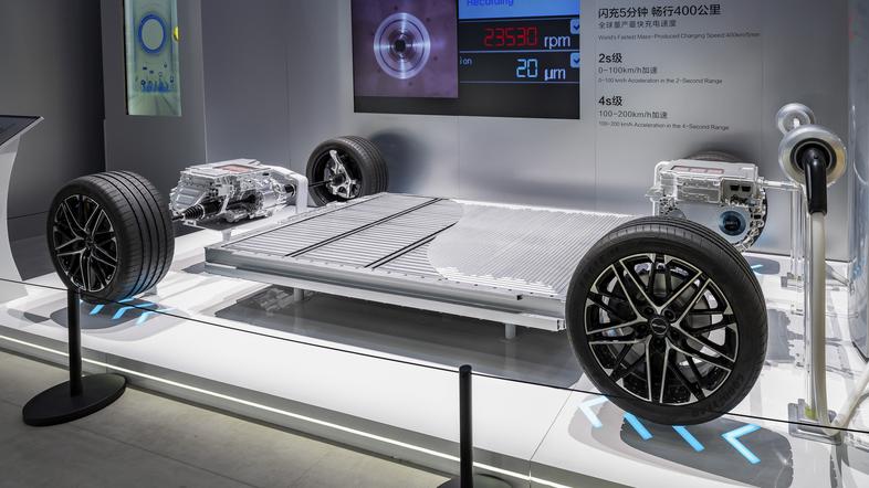 Baterija električni afto prerez