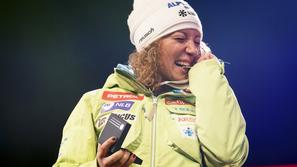 Ilka Štuhec SP St. Moritz smuk podelitev medalj 