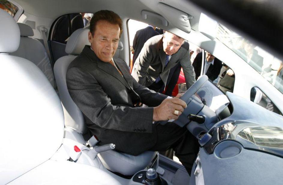 Arnold Schwarzenegger na odprtju avtosalona v Los Angelesu. Foto: Reuters