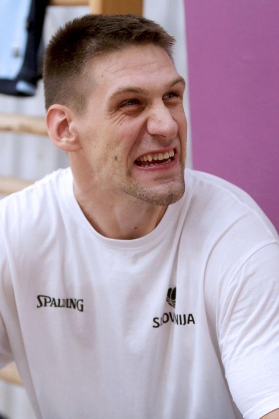 Vidmar zobje EuroBasket Zreče trening Slovenija | Avtor: Saša Despot
