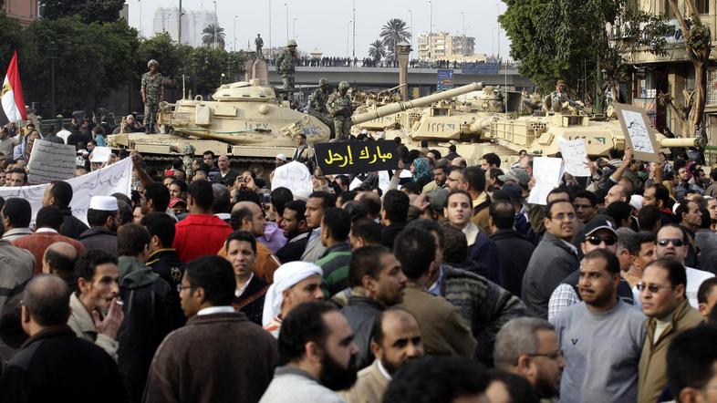 Protesti na glavnem trgu v Kairu. (Foto: Epa)