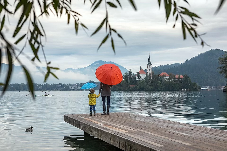 Bled dež Blejsko jezero | Avtor: bled.si
