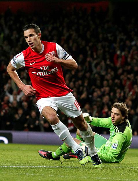 Van Persie Krul Arsenal Newcastle United Premier League Anglija liga prvenstvo