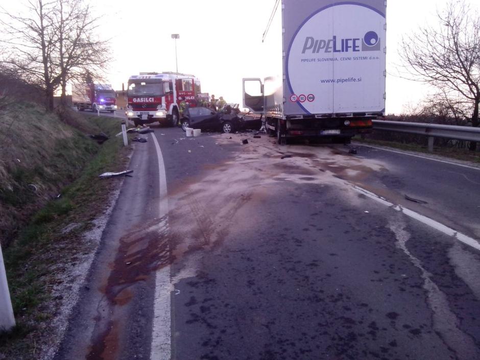 Promet nesreča Vrhole - Preloge | Avtor: Gasilska enota Slovenska Bistrica