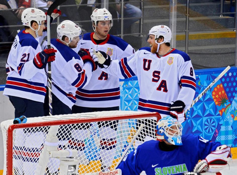 Gračnar Kessel Van Riemsdyk Fowler Pavelski ZDA Slovenija Združene države Amerik