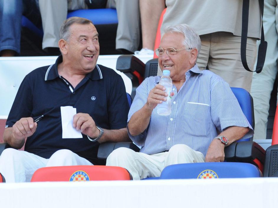 Tomislav Ivić (desno) in nekdanji trener Hajduka Stanko Poklepović.