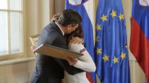 sprejem olimpijcev predsedniška palača Borut Pahor Tina Maze