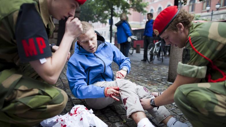 Ranjenec na ulicah Osla.