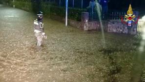 poplavljene ceste Palmanova Udine