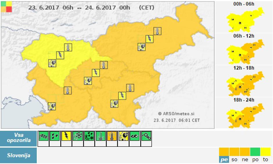 Oranžno opozorilo | Avtor: Arso