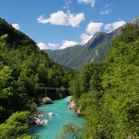 reka Soča pri Kobaridu