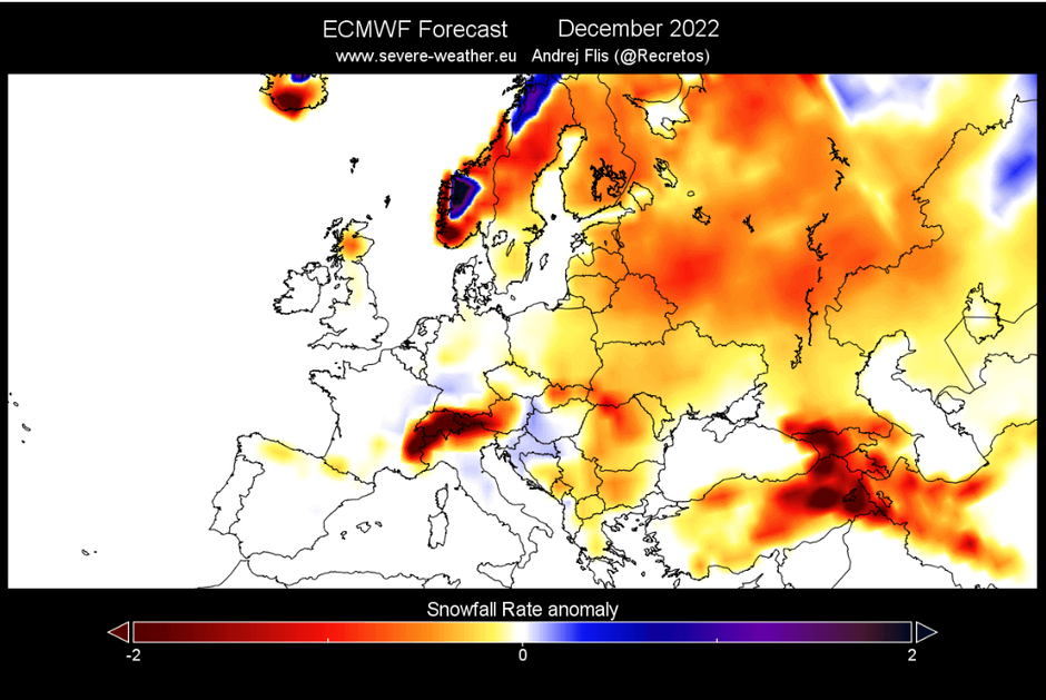 Verjetnost za sneg Severe Weather | Avtor: Severe Weather Europe
