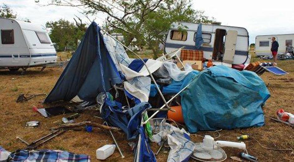 Opustošeni kamp Kažela pri Medulinu.