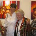 Slikarka Ejti Štih z mamo Melito Vovk, akademsko slikarko in ilustratorko ter ča