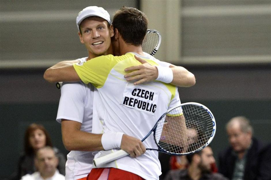 Rosol Berdych dvojice Švica Češka Davisov pokal Ženeva | Avtor: EPA